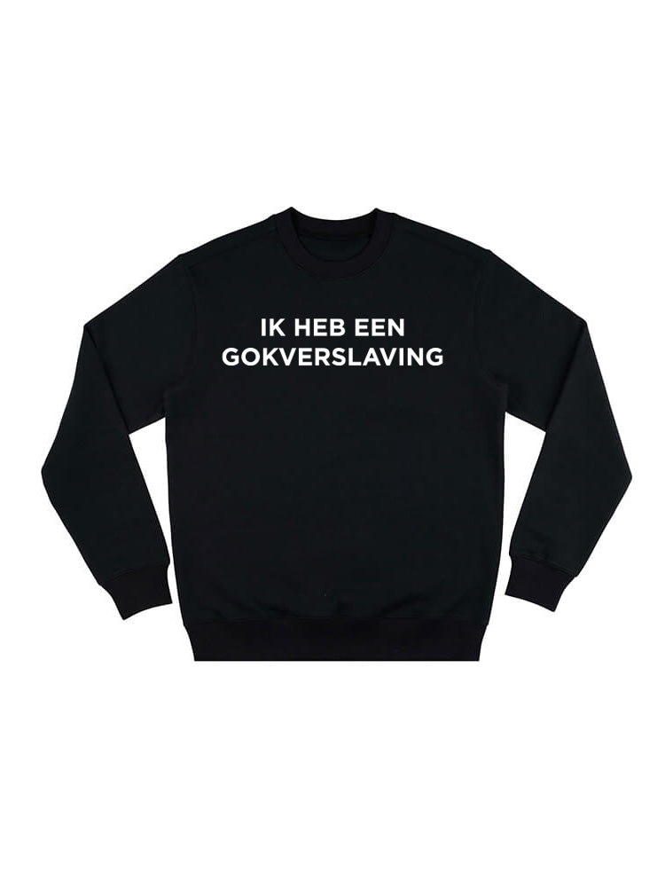 GOKVERSLAVING CREWNECK ZWART