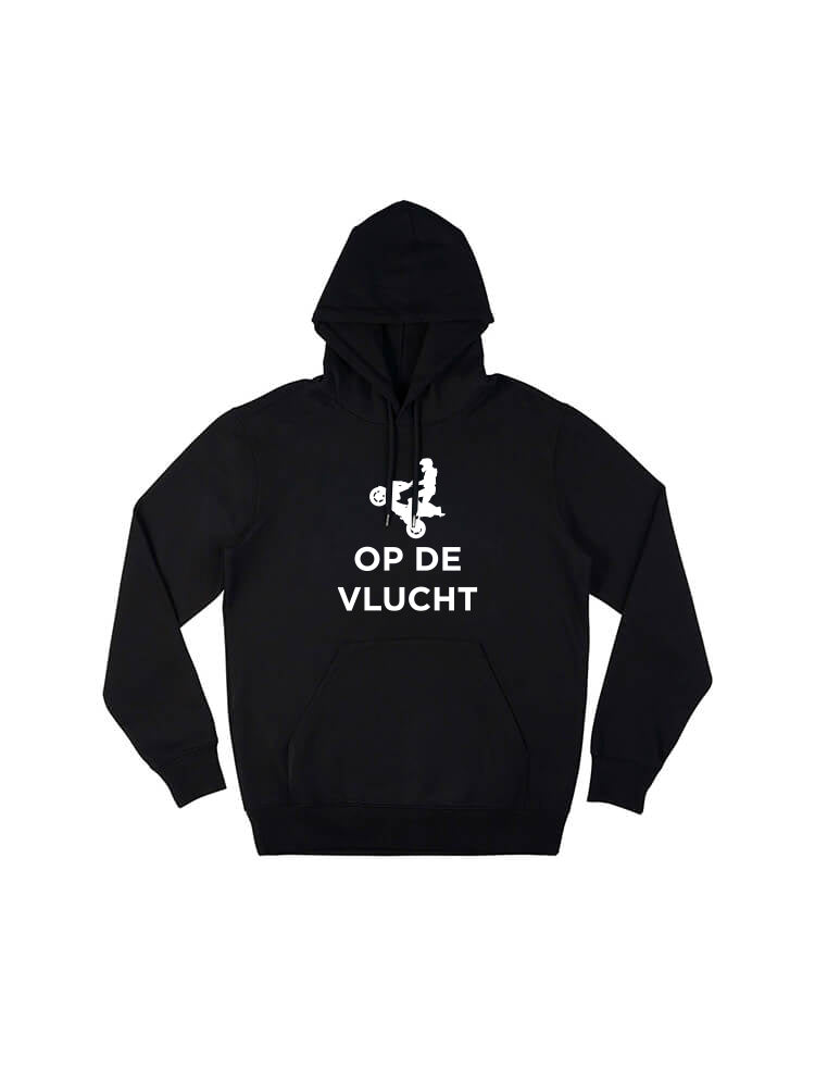 OP DE VLUCHT HOODIE ZWART