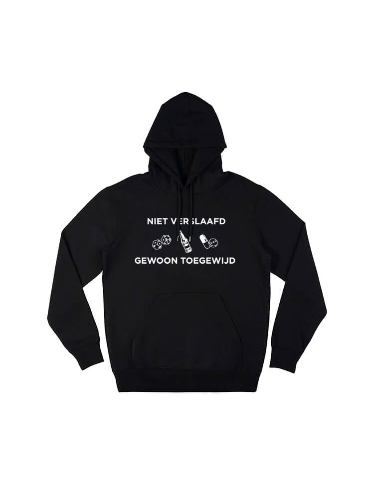 TOEGEWIJD HOODIE ZWART